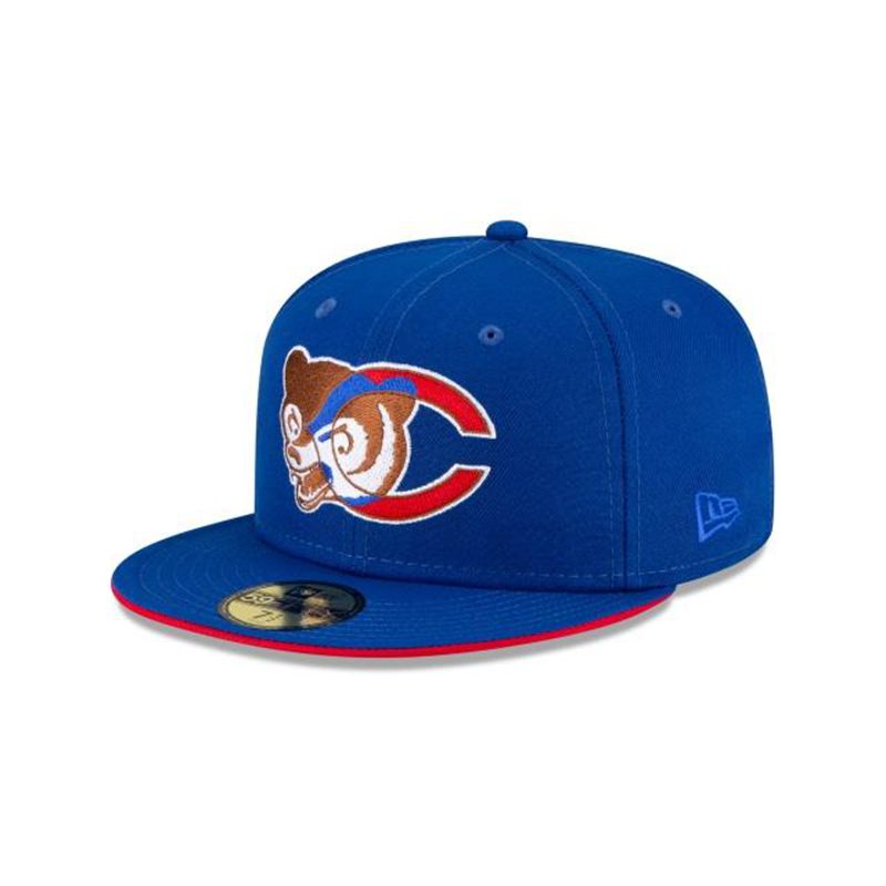 MLB Chicago Cubs Double Logo 59Fifty Fitted (XCY9311) - Blue New Era Caps